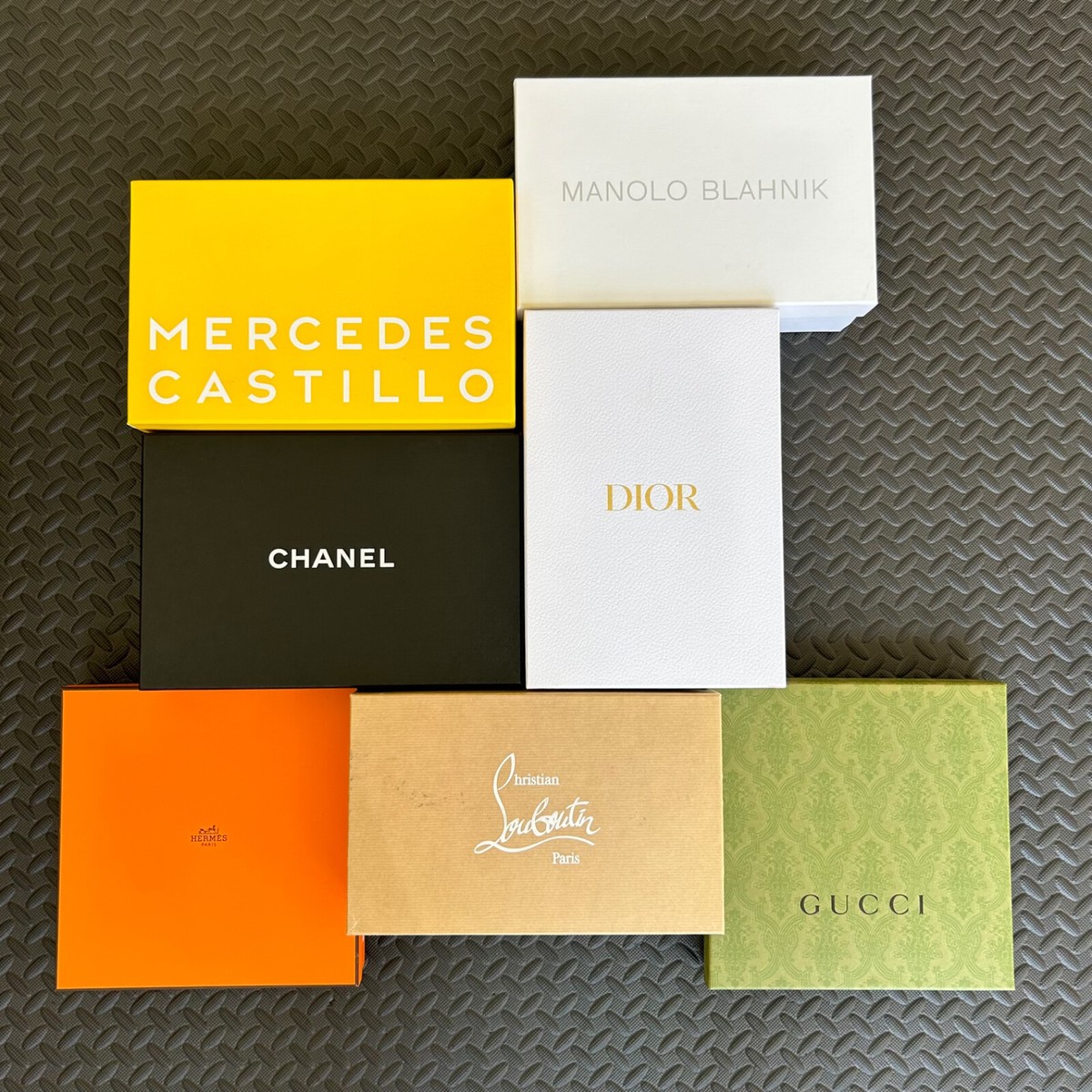 Chanel, Gucci, Dior, Hermes, Celine, Louboutin, Manolo Blahnik