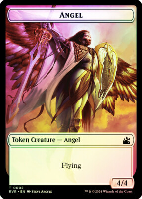 MTG FOIL {Angel Token} (Flying) // {Elf Knight Token} - Ravnica