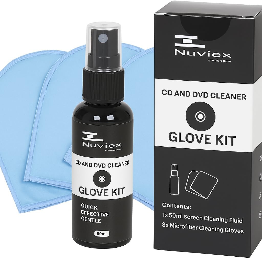 ミライグリッシュ　DVD+CDセット CD DVD Disc Cleaner Kit – Includes Cleaning Solution, Microfiber
