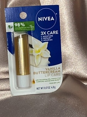 NIVEA LIP CARE VANILLA BUTTERCREAM (MOISTURE, REPAIR, NOURISH) 4.8g NEW