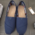  New TOMS blue Alpargata Canvas Slip-On Shoes. size 7.5 — photo 2