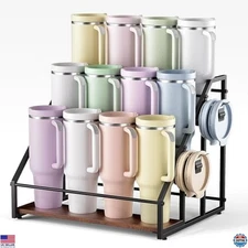 MOJOHAND 3-Tier Water Bottle Organizer for Stanley & Large Tumblers - Holds 12