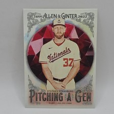2022 Allen & Ginter Pitching a Gem #PAG-10 Stephen Strasburg - Nationals MLB