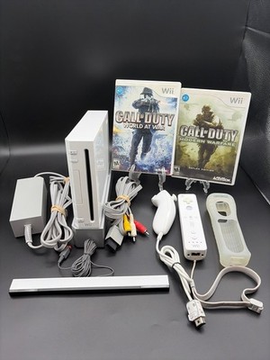Nintendo Wii GameCube compatible model RVL-001 bundle with Call Of Duty tested