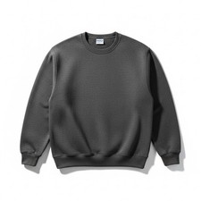 Fruit of the Loom Black Fleece Pullover Sweatshirt Crew Neck Men's M Long Sleeve