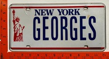 New York Statue of Liberty vanity license plate - GEORGES