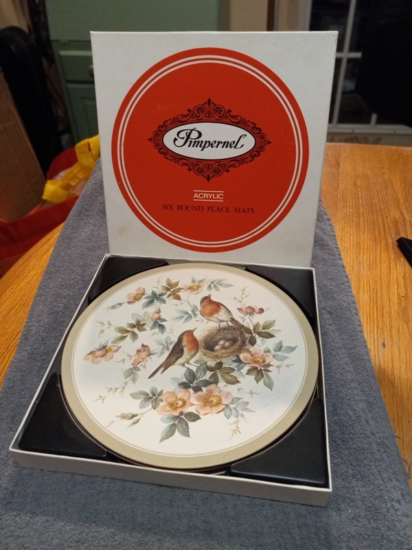 Pimpernel***Acrylic Round Place Mats** Set of 6**Boxed Set