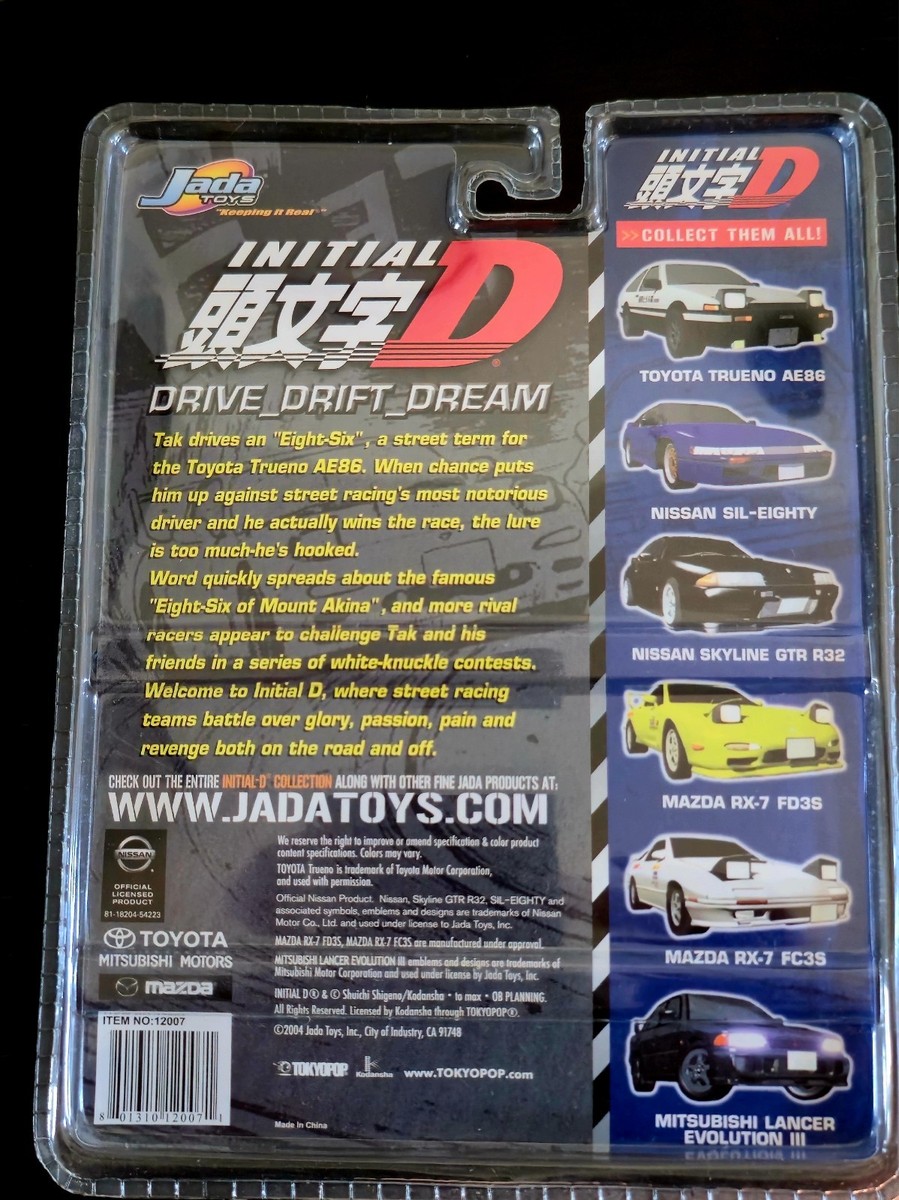Jada Toys INITIAL D 1:64 Scale Metal Diecast COMPLETE SET - ALL 6