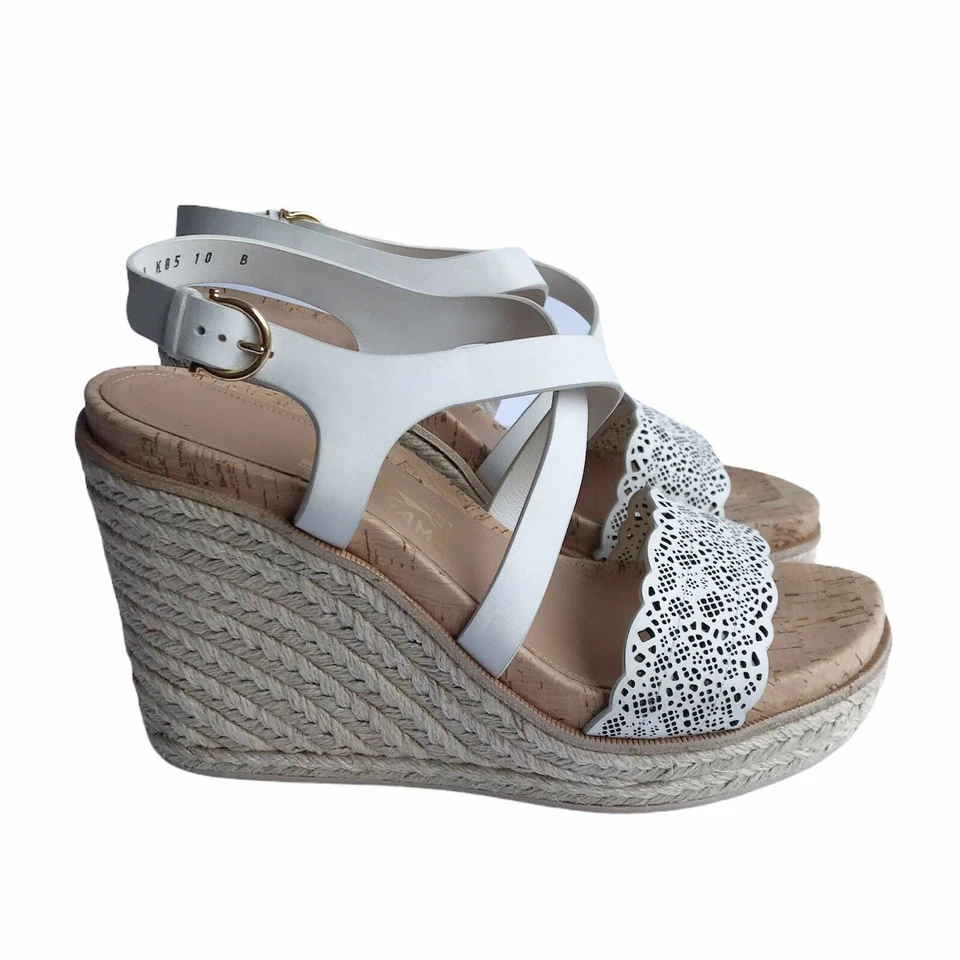 Salvatore Ferragamo Gioela на танкетке эспадрильи сандалии Lait икры лазеркут размер 40 - Изображение 2 из 4