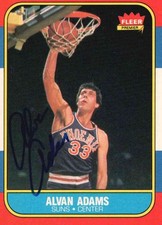 Alvan Adams Signed 1986-87 Fleer #2 Phoenix Suns Autograph