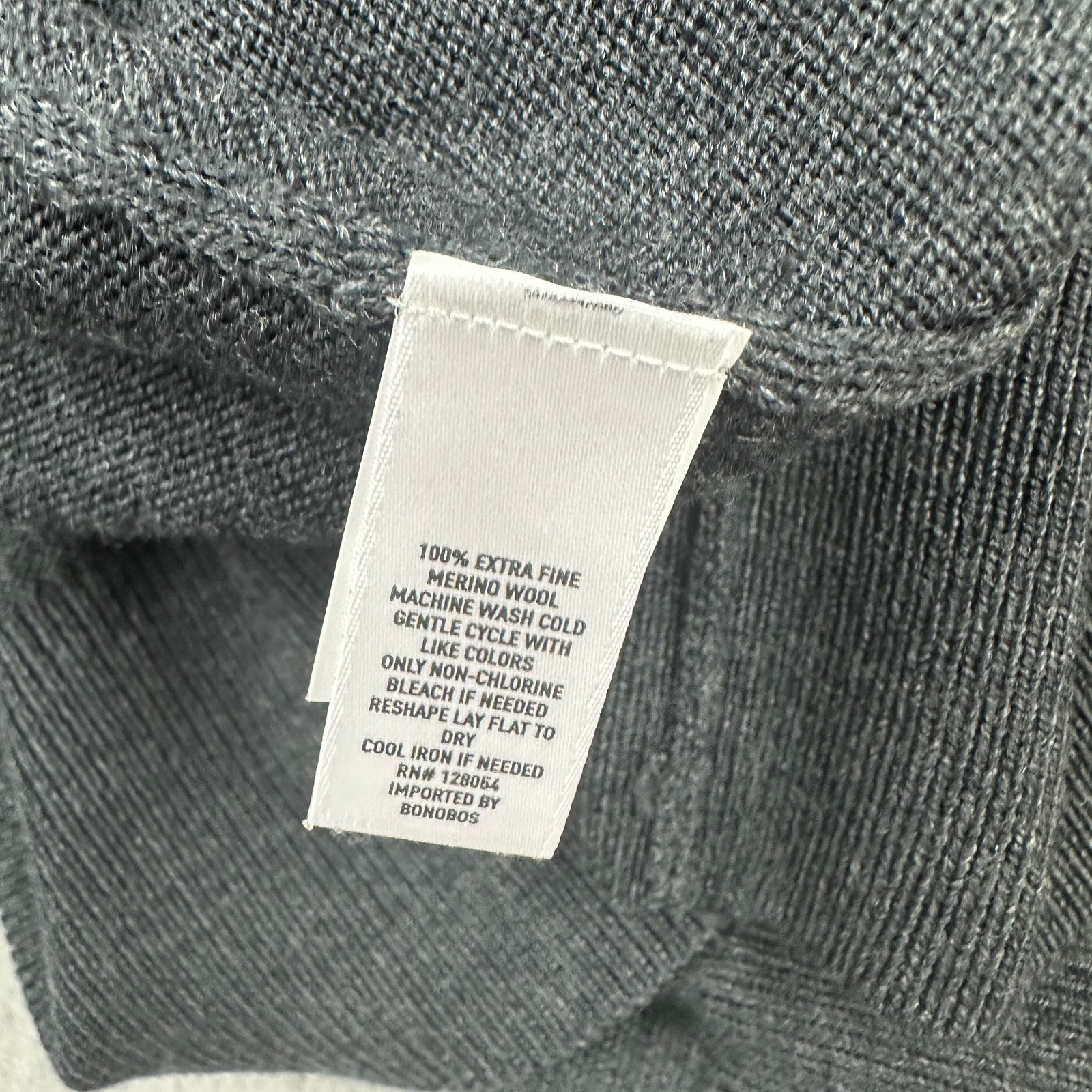 Bonobos Sweater Men Large Gray Solid Slim Fit Cre… - image 7