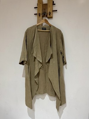 OSKA Luxus 100% Natur Leinen Lagenlook Lagenlook Boho Long Kleid Jacke Gr. 1