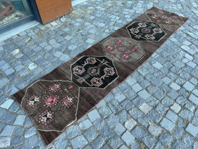 Wool rug, Bohemian rugs, Runner rug, Handmade rug, Turkish rug | 2,3 x 9,5 ft