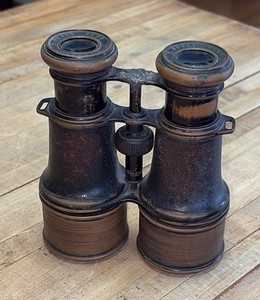 Antique Lemaire Fabt Paris Glasses Binoculars MADE IN FRANCE Military Working