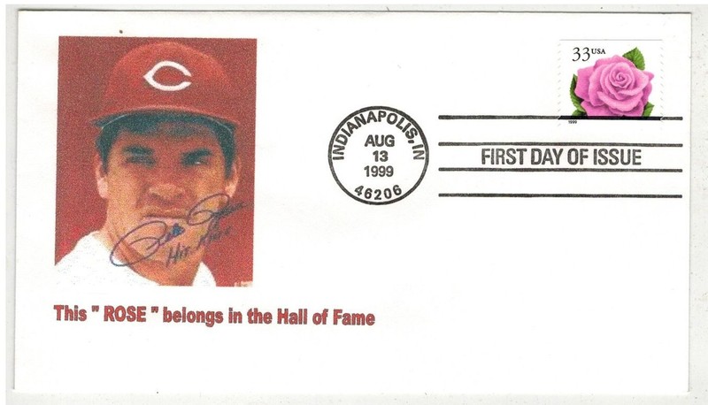 1999 RARE HPS BASEBALL 3052 ROSE FDC & PETE ROSE HALL OF FAME CACHET