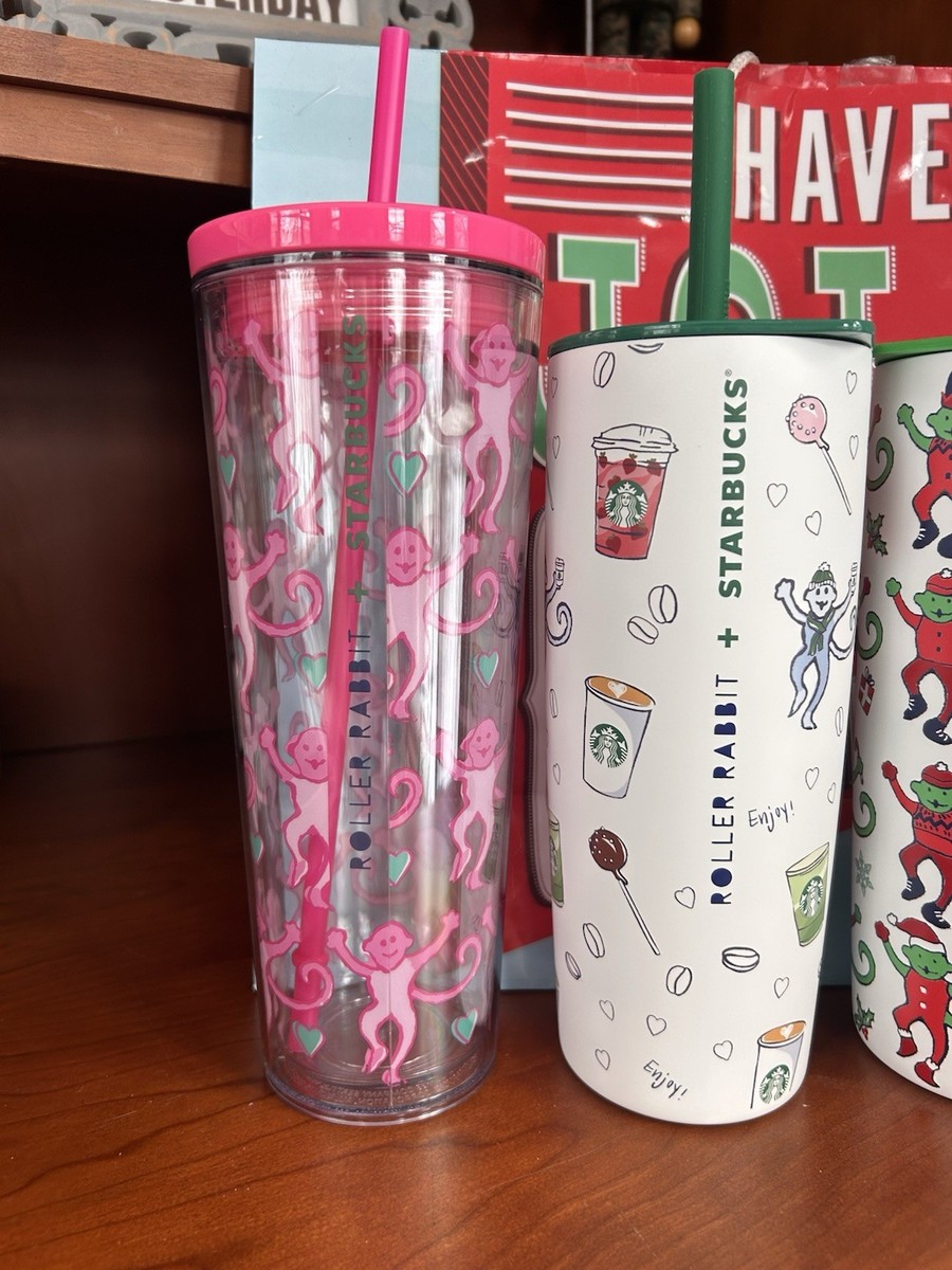 Starbucks X Roller Rabbit Holiday Christmas Monkey Cups 2025 (Full