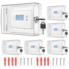 Caja de bloqueo de termostato de 6 piezas con llave, cubierta de termostato grande con cerradura para Ther...