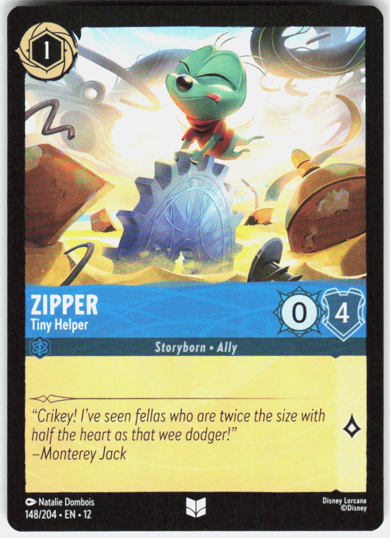 Zipper Tiny Helper 148/204 Wilds Unknown Disney Lorcana