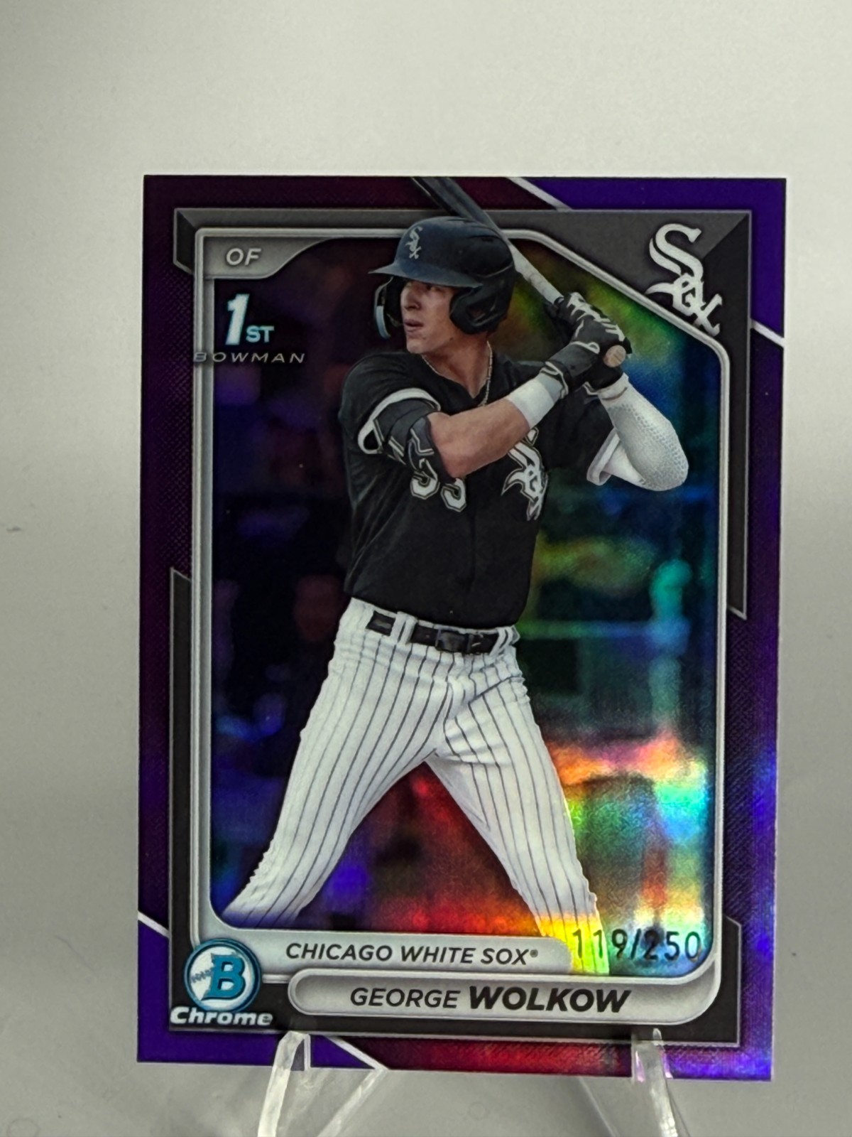 2024 Bowman Chrome 1st George Wolkow Purple /250