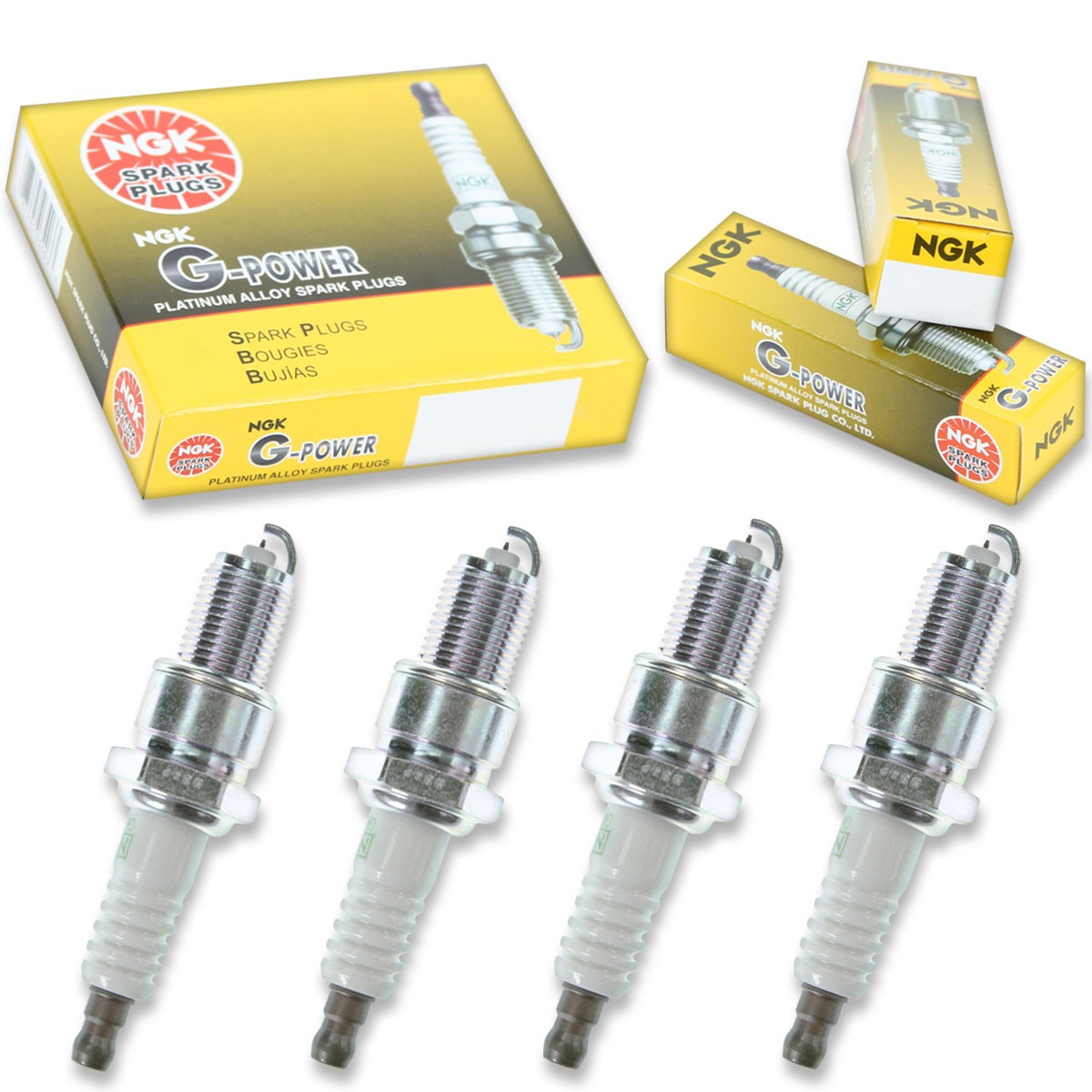 4 pcs NGK G-Power Spark Plugs for 1986-1994 Pontiac Sunbird 2.0L 1.8L L4 - tv