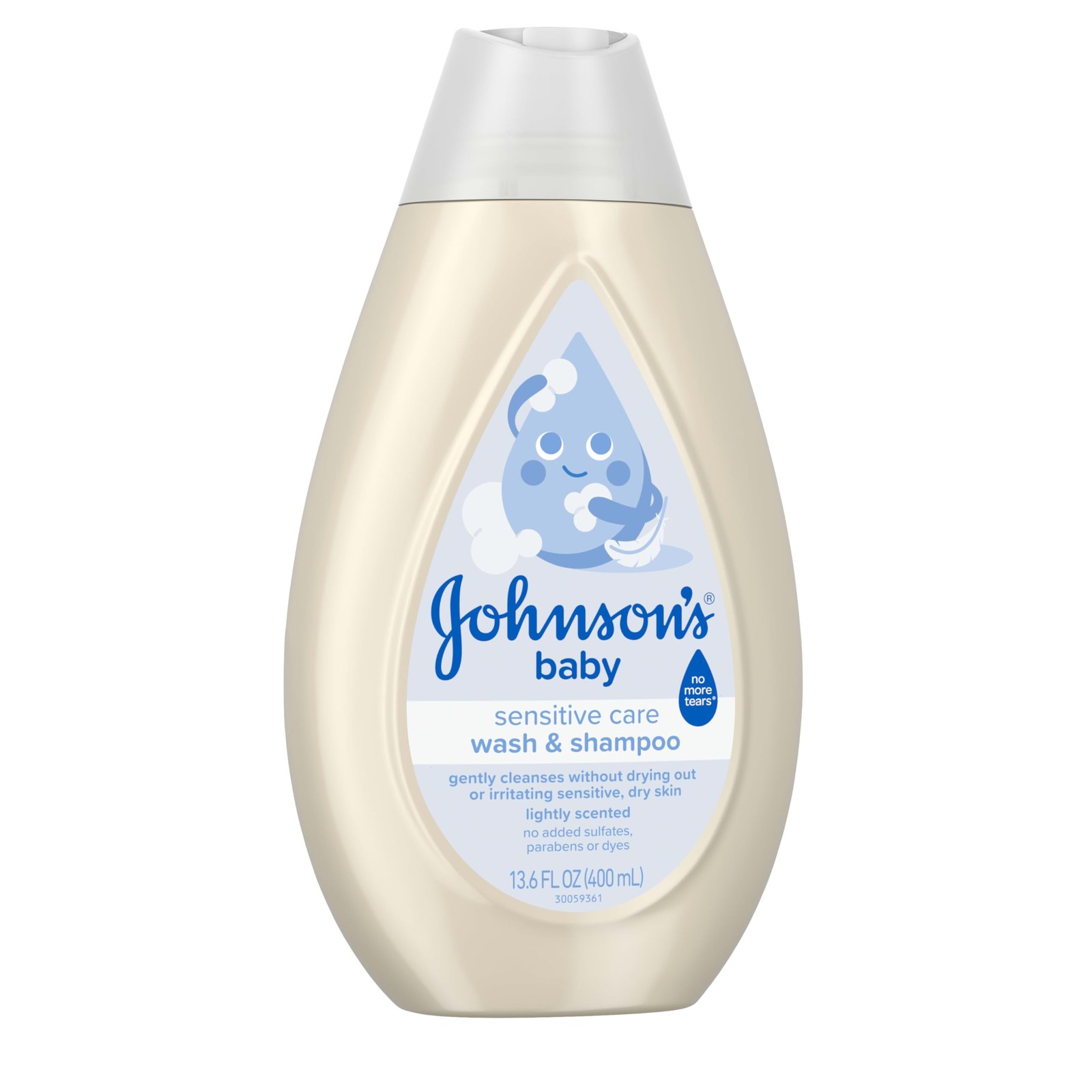 Johnsons Sensitive Care Baby Body Wash  Shampoo, Daily Moisturizing 2-in-1