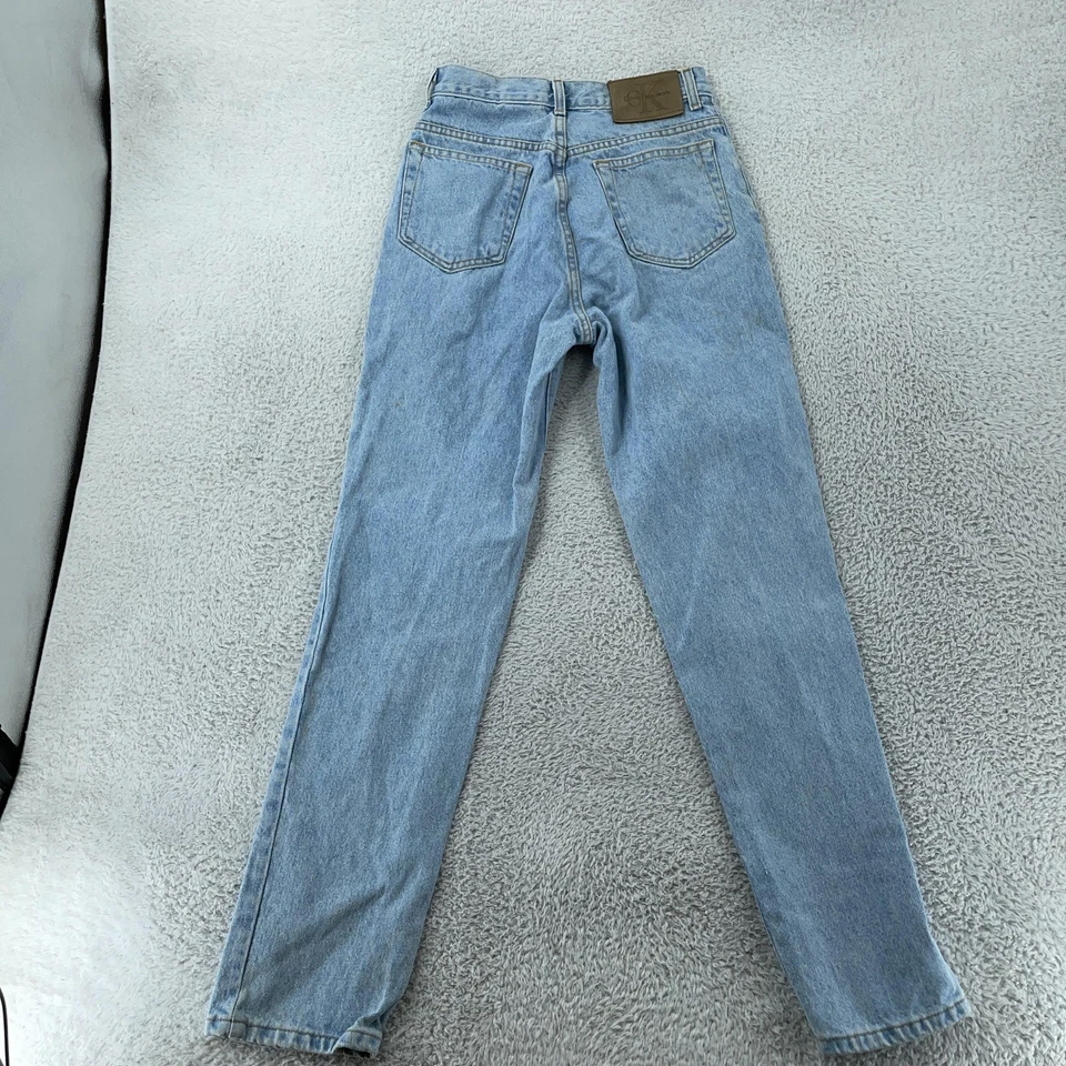 Pantalones de mezclilla vintage para mujer Calvin Klein 4 (se adapta a 27x31) lavado a la piedra tiro alto EE. UU. años 90 Foto 2 de 4