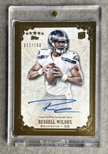 Russell Wilson 2012 Topps Five Star Rookie Auto *ON CARD* Autograph RC #35/150. rookie card picture