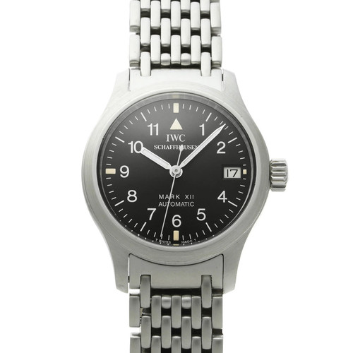 IWC Mark Xii IW442102 Black Case Size 28 x 28 mm Ladies Used W...