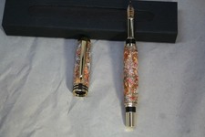 Handmade Tycoon Fountain Pen in "Precious Metals" with Golden Parts (RARE FIND)