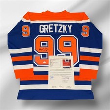 WAYNE GRETZKY EDMONTON OILERS SIGNED / AUTOGRAPHED JERSEY JSA LOA NICE!!