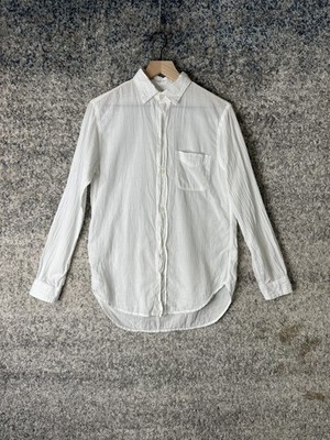 Current/Elliott Shirt Womens Extra Small White Prep School Cotton Button Front