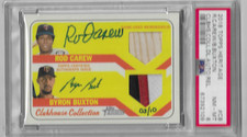 2018 Topps Heritage Byron Buxton Rod Carew /10 auto Patch Bat AutograpH PSA 8