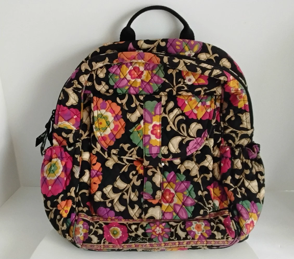 Retired Vera Bradley Floral Fiesta School Travel Book Bag W/ Padded Laptop Area Vera Bradley Fiesta Floral Large Campus/ Laptop Backpack  main image 4