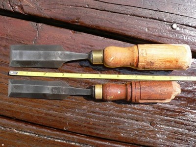 Vintage Buck Bros Cast Steel Chisels - 2 pc. - 1'' and  1 1/4''