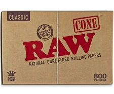 RAW Classic King Size Cones | Bulk Box | 800 Cones
