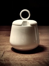 Achille Castiglioni Alessi TAC1/75 Zuccheriera Bavero porcellana bone china RARA