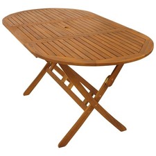 Gartentisch klappbar Holz Akazie Oval Klapptisch Garten Terrase Esstisch Tisch