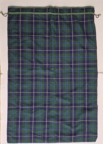 Classic Black Watch Plaid Drawstring Bag Heavy Duty Storage/Travel Laundry 36x24