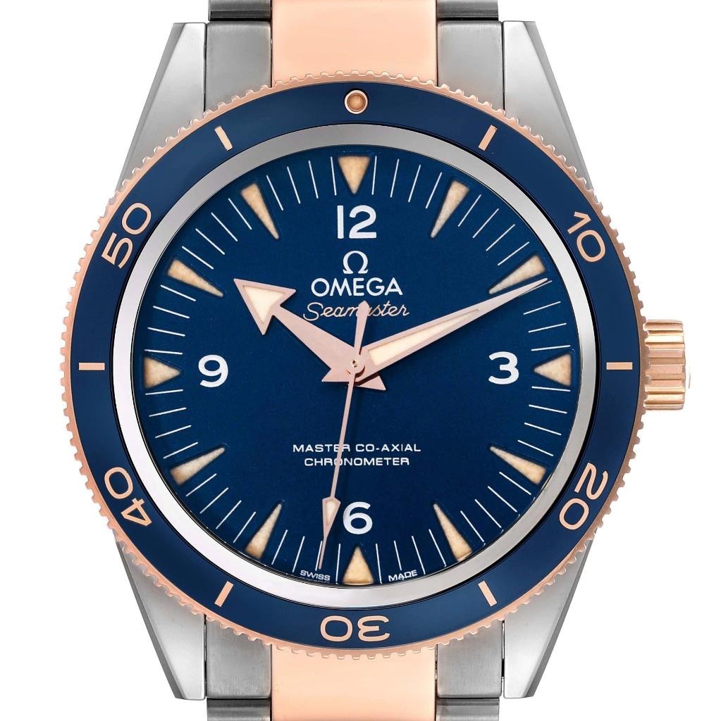 Omega Seamaster 300 Titanium Rose Gold Mens Watch 233.60.41.21.03.001