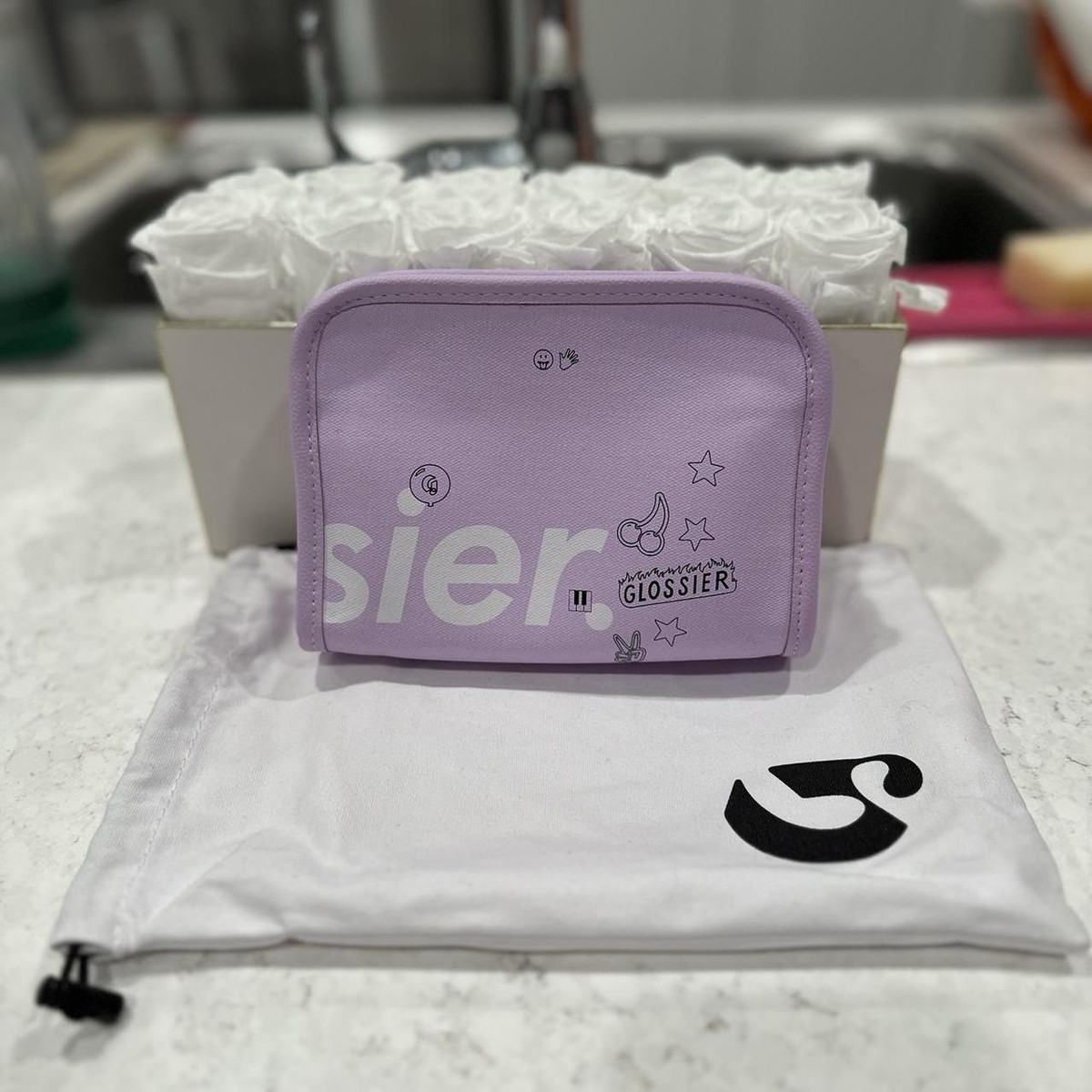 Glossier x Olivia Rodrigo Sour Purple Mini Beauty Compact Bag | eBay