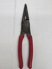  Snap On LN47ACF 9" Needle Nose/Slip-Joint Combo RED Handle Soft Grip Pliers