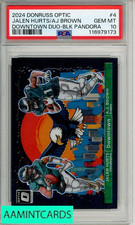 2024 PANINI DONRUSS OPTIC DOWNTOWN DUOS HURTS BROWN #4 BLACK PANDORA PSA 10