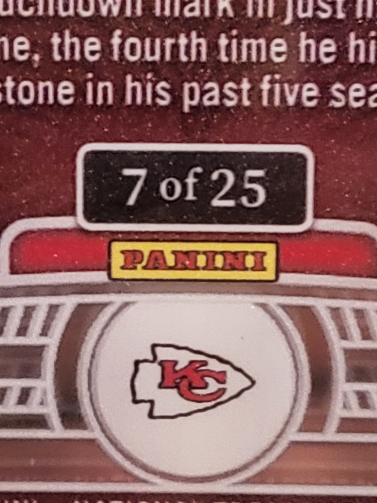 2022 NATIONAL TREASURES PATRICK MAHOMES II TREASURE HUNT 7/25 PSA MINT 9 view 3