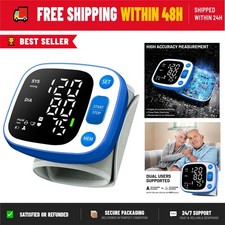 Oklar Wrist Blood Pressure Monitor Rechargeable FDA Cleared Accurate Home Use