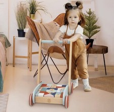 Speedy Monkey 27 Pcs Wood Block Multi Activity Walker Stack Handle Balance 1-3 Y