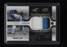 2015 Upper Deck Ice Signature Swatches Black 13/15 Andrew Ladd Patch Auto 05u8
