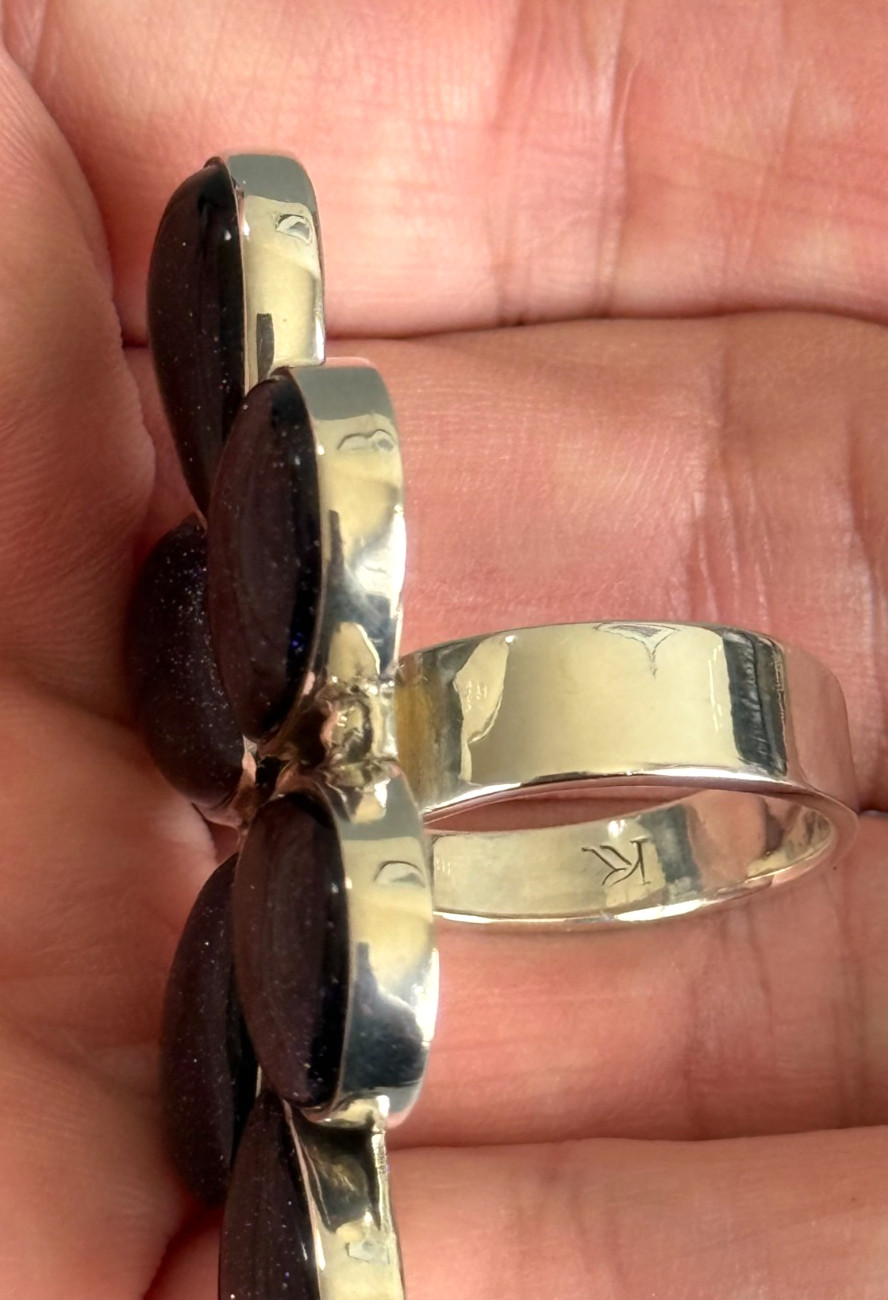 Artisan STATEMENT Sterling Silver BLACK SUNSTONE … - image 11