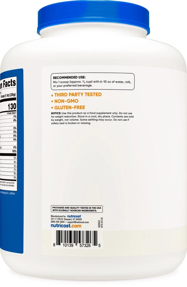 Nutricost Grass-Fed Whey Protein Isolate (sem sabor) 5LBS - Imagem 4 de 4