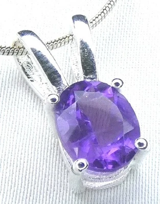 💜Anhänger Amethyst 925 Silber  fac. oval hochwertig filigran UNIKAT💜 - Bild 1 von 4