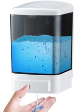 33.8 Oz 1000ml Black Wall Mount Manual Soap Dispenser Bathroom Kitchen